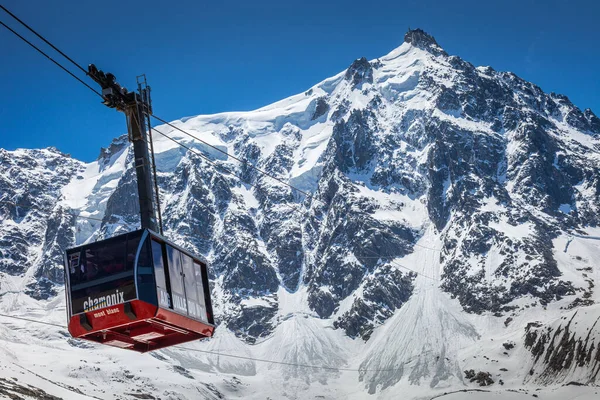 Cable Car Aiguille Midi Mont Blanc Massif Chamonix Eastern France — Stockfoto