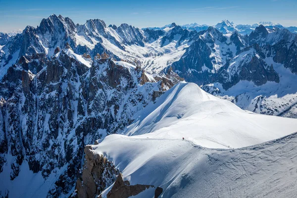 Mont Blanc Massif Ice Cap Haute Savoie Chamonix French Alps — Zdjęcie stockowe