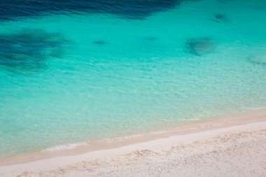 Tropical paradise: Cancun idyllic caribbean beach from above, Riviera Maya, Mexico