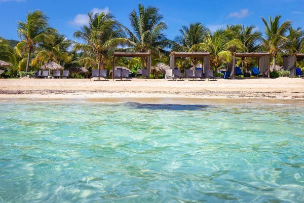 Tropical Paradise Idyllic Caribbean Beach Pier Gazebo Montego Bay Jamaica —  Fotos de Stock