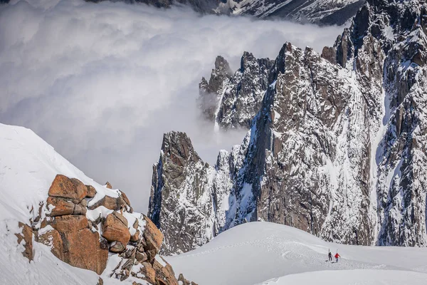 Mont Blanc Massif ice cap in Haute Savoie, Chamonix, French Alps, Eastern France