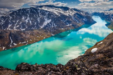 Besseggen ridge above Lake Gjende in Jotunheimen, Norway, Northern Europe