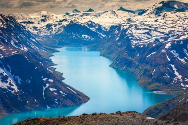 Besseggen ridge above Lake Gjende in Jotunheimen, Norway, Northern Europe