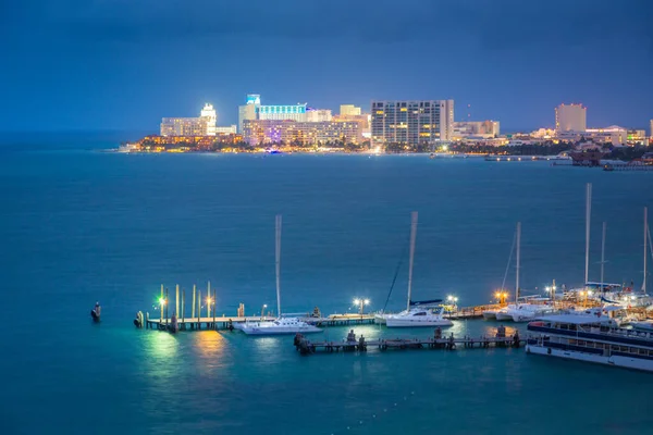 Tropical paradise: Cancun idyllic caribbean beach from above, Riviera Maya, Mexico