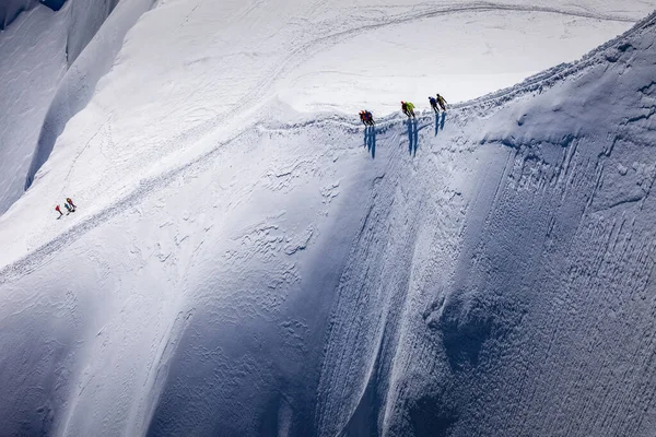 Mont Blanc Massif ice cap in Haute Savoie, Chamonix, French Alps, Eastern France