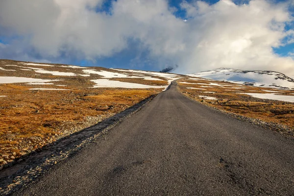 Горная Дорога Гальдхопигген Национальном Парке Йотунхеймен Норвегия Скандинавия — стоковое фото