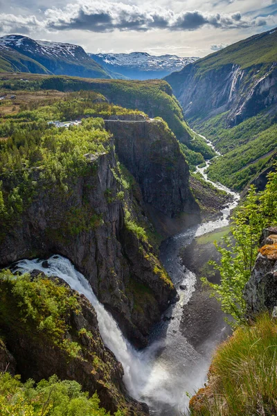 Majestic Voringsfossen Valley Hardangerfjord Vestland Norway Scandinavia — Zdjęcie stockowe