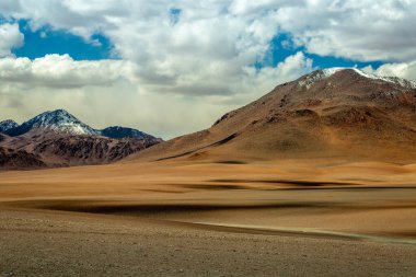 Atacama desert, volcanic arid landscape in Northern Chile, border with Bolivia, South America