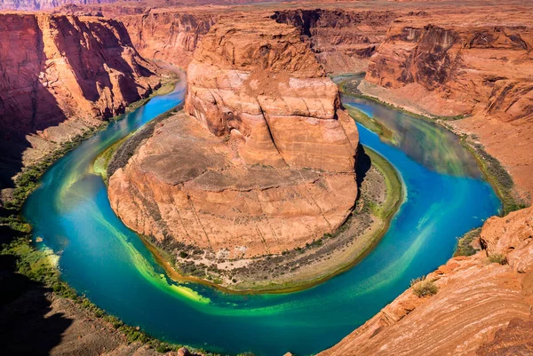 Horseshoe Bend Emerald Colorado River Sunset Page Arizona United States — Stock fotografie