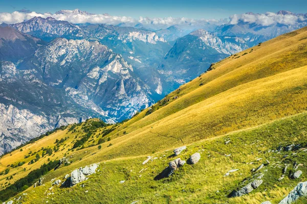 Dolomitas Italianas Alpes Cima Idílico Monte Baldo Malcesine Norte Itália — Fotografia de Stock