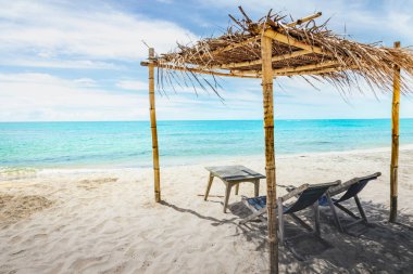 Idyllic Espelho Beach in Trancoso at sunny day, Bahia, Northeastern Brazil, South America