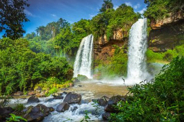Iguazu Falls dramatic landscape, view from Argentinian side, South America