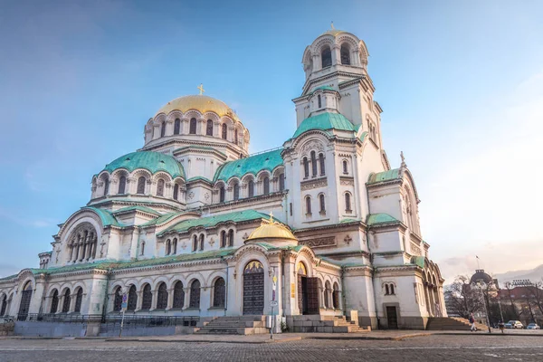 Alexander Nevski Cathedral Sofia Dramatic Sunset Bulgaria Eastern Europe — Stockfoto