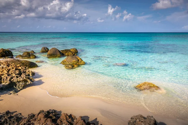 Tropical Paradise Aruba Idyllic Caribbean Beach Sunny Day Dutch Antilles — Stock fotografie