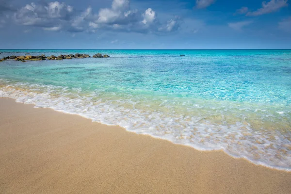 Tropical Paradise Aruba Idyllic Caribbean Beach Sunny Day Dutch Antilles — стоковое фото