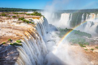 Iguazu Falls dramatic landscape, view from Argentinian side, South America