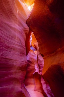Antelope slot canyon illuminated by sunlight, Page, Arizona, United States