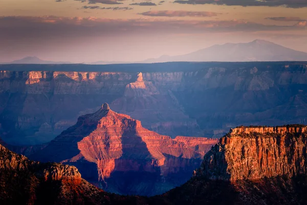 Grand Canyon North Rim Silhouette Golden Sunset Arizona United States — Stock Photo, Image