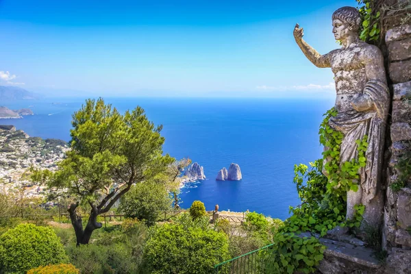 Idyllic Capri Ilha Paisagem Cima Costa Amalfitana Itália Sul Europa — Fotografia de Stock