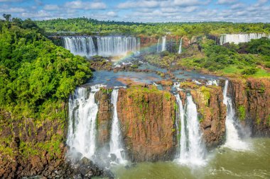 Iguazu Falls dramatic landscape, view from Argentinian side, South America clipart