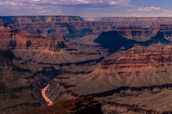 Grand Canyon South Rim Colorado River Sunny Day Arizona United — Stock Photo, Image