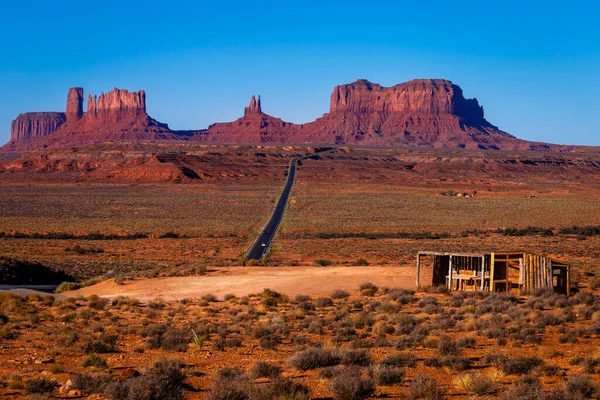 Highway Road Highway 163 Monument Valley Sunset Arizona United States — Stock fotografie