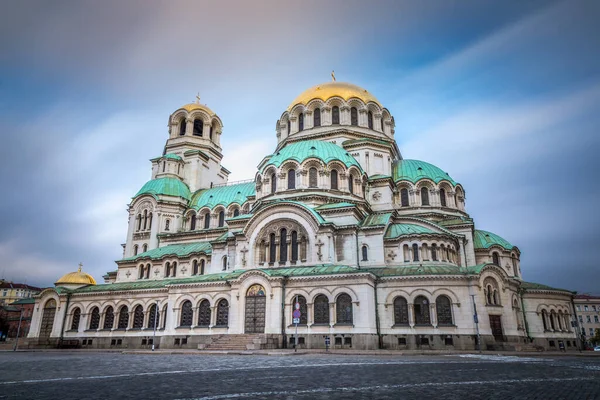 Alexander Nevski Cathedral Sofia Dramatic Sunset Bulgaria Eastern Europe — Stockfoto