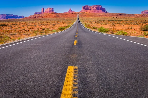 Highway Road Highway 163 Monument Valley Sunset Arizona United States — Foto Stock