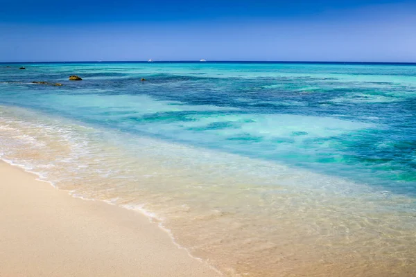 Tropical Paradise Aruba Idyllic Caribbean Beach Sunny Day Dutch Antilles — Stok fotoğraf