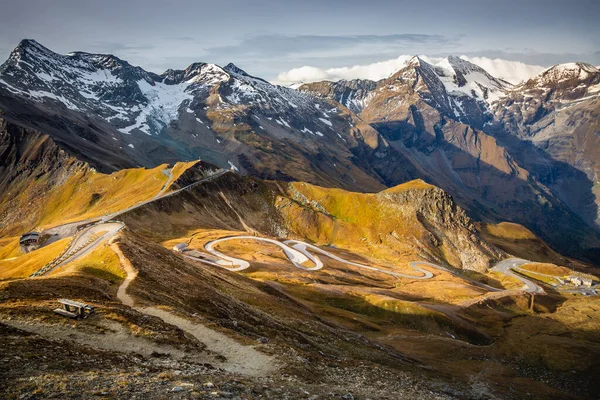 Grossglockner Carretera Paisaje Cordillerano Dramático Amanecer Tranquilo Alpes Austria — Foto de Stock