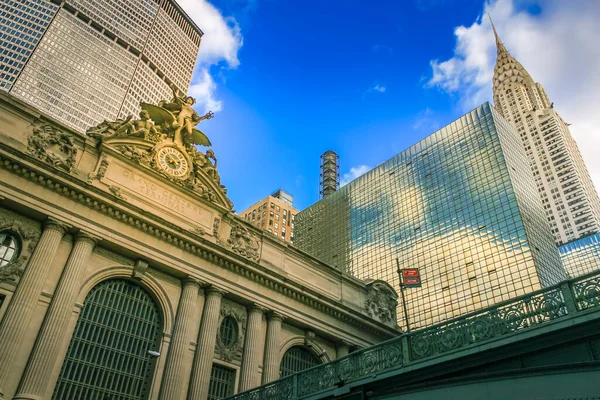 Grand Central Terminal Facade Sunny Day New York City United — Stock Photo, Image