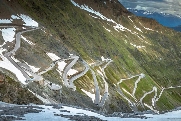 Перевал Стельмах Альпах Италия Граница Швейцарией — стоковое фото