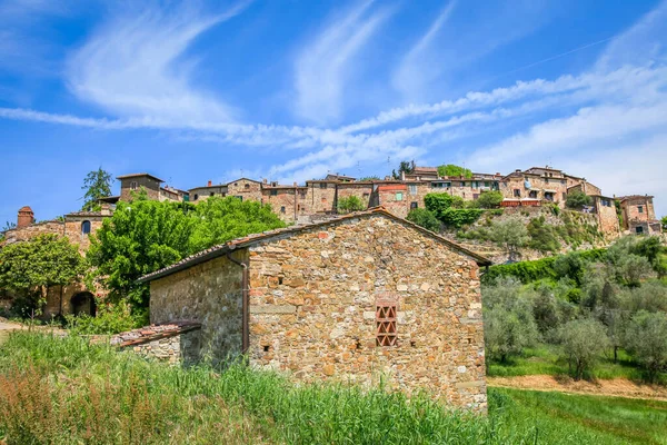 Countryside Landscape Tuscany Small Town Pienza Background — Stock Photo, Image