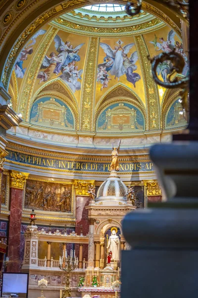 Veduta Della Basilica Santo Stefano Maestoso Interno Budapest Ungheria — Foto Stock