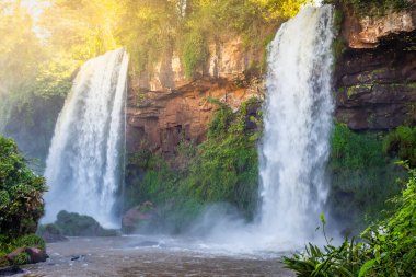 Iguazu Falls dramatic landscape, view from Argentinian side, South America