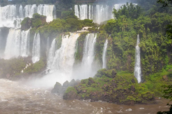 Iguazu Falls Dramatic Landscape View Argentinian Side South America — Foto Stock