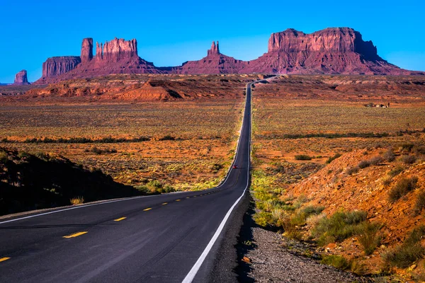 Highway Road Highway 163 Monument Valley Sunset Arizona United States — Zdjęcie stockowe