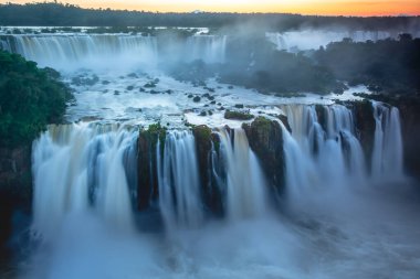 Iguazu Falls dramatic landscape, view from Argentinian side, South America