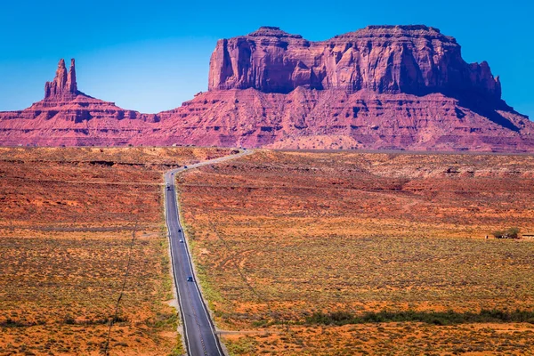 Highway Road Highway 163 Monument Valley Sunset Arizona United States — Stock fotografie