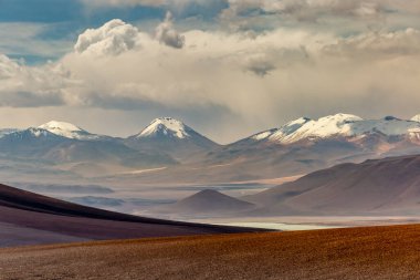 Atacama desert, volcanic arid landscape in Northern Chile, border with Bolivia, South America