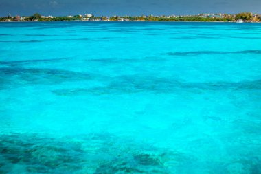 Tropik cennet: Cancun huzurlu Karayip plajı, Isla Mujeres, Riviera Maya, Meksika