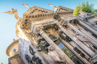 Gündoğumunda Buenos Aires 'teki Recoleta mezarlığı, Arjantin' in başkenti, Güney Amerika