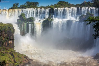 Iguazu Falls dramatic landscape, view from Argentinian side, South America