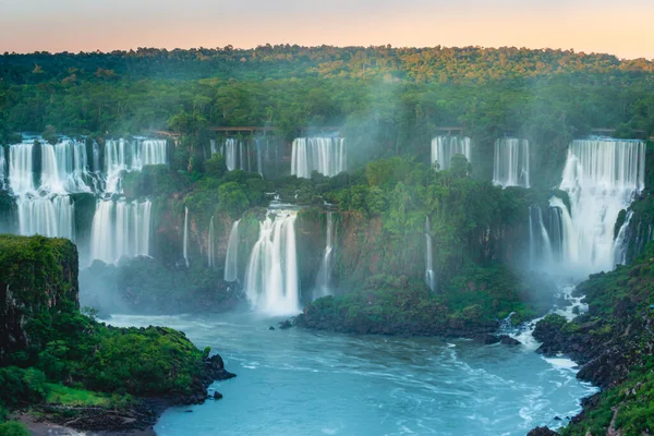 Cataratas Del Iguazú Paisaje Dramático Vista Del Lado Argentino América —  Fotos de Stock