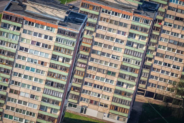 Lazdynai Distrito Residencial Vilna Desde Arriba Torre Televisión Atardecer Lituania — Foto de Stock