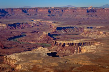 Gökyüzündeki Ada 'dan Green River, Moab, Utah yakınlarındaki Kanyonlar, Birleşik Devletler