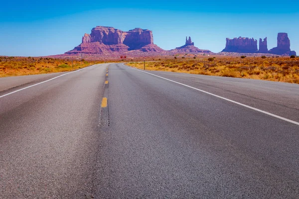 Highway Road Highway 163 Monument Valley Sunset Arizona United States — Zdjęcie stockowe