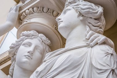 Karyatide, Palais Pallavicini dekorasyon, Viyana Avusturya Avrupa