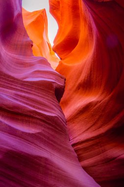 Antelope slot canyon illuminated by sunlight, Page, Arizona, United States