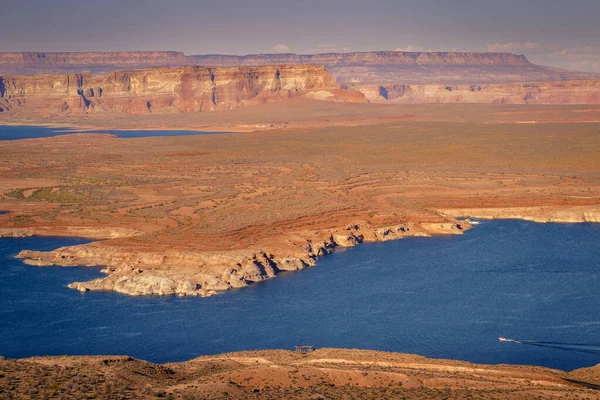 Lake Powell Marina Clear Sunset Sky Page Arizona Spojené Státy — Stock fotografie